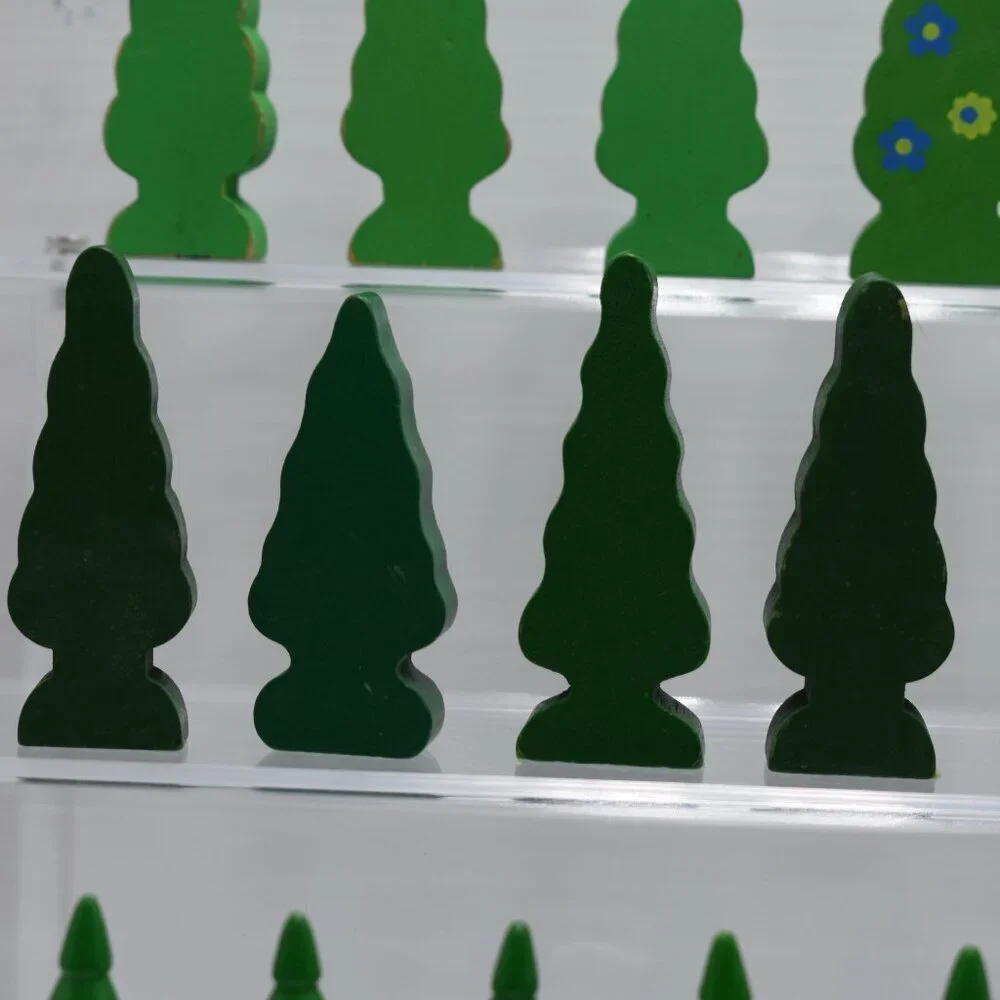 Lot of 25 Wooden Pine Trees and Spiral Trees 2" Evergreen for Train Playset - Picture 7 of 9